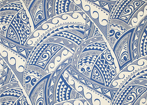 20tapalolo Tropical Hawaiian Stylized polynesian tattoo/tapa, cotton poplin apparel fabric.