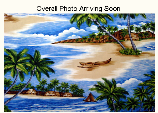20Uakea - Barkcloth Hawaii Fabrics - Vintage Style Hawaiian Fabrics
 Tropical Hawaiian scenic print ona cotton poplin apparel fabric.
.