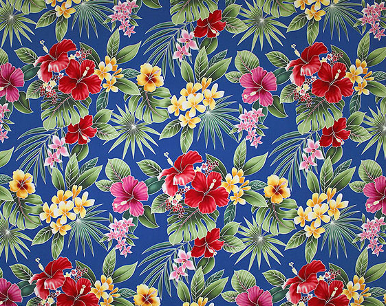 20ulana stylized, multi-colored hibiscus, plumeria, orchids and ferns apparel cotton, Tropical Botanical Vintage Hawaiian Fabric Hawaiian vintage style fabric. apparel cotton, Tropical Botanical Vintage Hawaiian Fabric Hawaiian vintage style fabric.