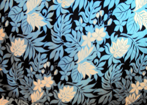 20upai Tropical Botanical Vintage Hawaiian Fabric Hawaiian stylized Hawaiian fabric.