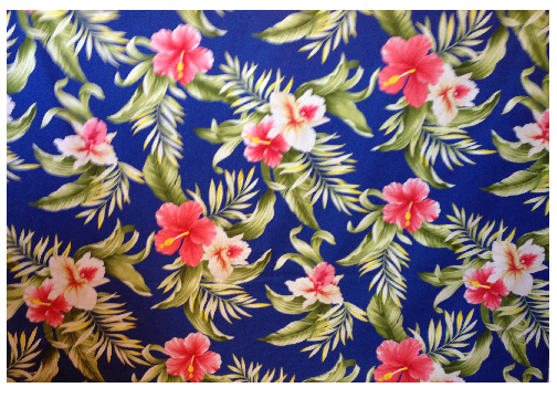 20wena - Barkcloth Hawaii Fabrics - Vintage Style Hawaiian Fabric Tropical Botanical Vintage Hawaiian Fabric Hawaiian botanical textile with hibiscus and orchid flowers cotton fabric.