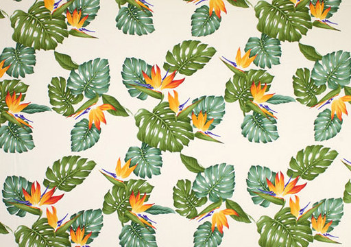 30imi - Bird of paradise and Monstera apparel fabric.