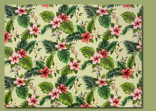 30naholo tropical leaves, apparel cotton, Tropical Botanical Vintage Hawaiian Fabric vintage style fabric.