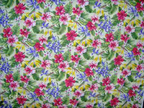 30puna Tropical Hawaiian quilting, old fashioned, cotton apparel fabric.