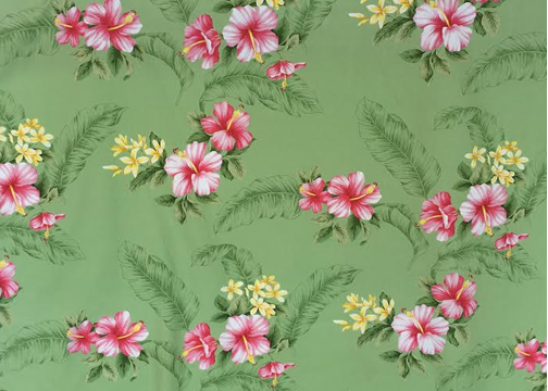Kuina - Barkcloth Hawaii Fabrics - Vintage Style Hawaiian Fabric
			   Tropical Botanical Vintage Hawaiian Fabric - cotton apparel fabric.