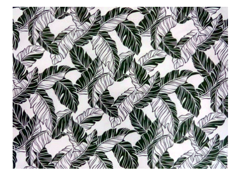 Barkcloth Hawaii Fabrics - Vintage Style Hawaiian Fabrics Tropical Botanical Vintage Hawaiian Barkcloth Fabric - 
			   a leafy botanical print, on a cotton apparel fabric