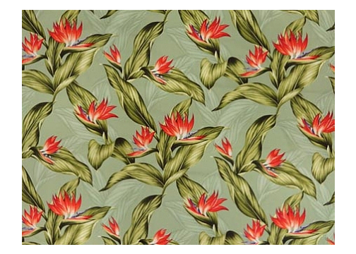 70polani Tropical Botanical Vintage Hawaiian Fabric bird of paradise,, apparel cotton, Hawaiian vintage style fabric.