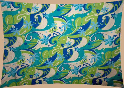 80kai Tropical Hawaiian abstract atomic, sixties, 60's, cotton fabric.