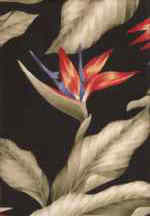 10bahama breeze a non-upholstery barkcloth,  - tropical vintage style, Hawaiian botanical fabric.