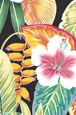 10welina  - tropical vintage style, Hawaiian botanical flower fabric.