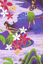 11hana ma'i  - tropical vintage style, Hawaiian botanical flower fabric.