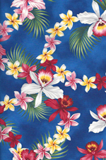 20a'apo- Barkcloth Hawaii - Timeless Hawaiian Fabrics For your Home& Body
 		Tropical vintage style, Hawaiian botanical orchid and plumeria floral fabric.