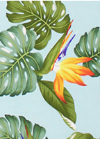20imi All-Over. Bird of paradise and monstera.