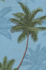 20malie Barkcloth Hawaii  - tropical vintage style, Hawaiian botanical palm tree fabric.