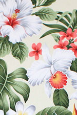 30lehiwa Barkcloth Hawaii  - tropical vintage style, Hawaiian botanical palm tree fabric.