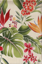 30lohi Plumeria & Bird Of Paradise Flowers -  - tropical vintage style, Hawaiian botanical fabric.