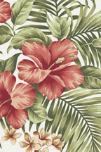 30maika - Barkcloth Hawaii Fabrics - Vintage Style 30maika - Barkcloth Hawaii Fabrics - Vintage Style Hawaiian Fabrics. Hawaiian hibiscus, plumeria (frangipani) flowers with palm fronds.