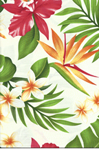 30manoa  - tropical vintage style, Hawaiian botanical flower fabric.