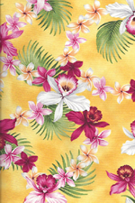 40alawa- Barkcloth Hawaii - Timeless Hawaiian Fabrics For your Home& Body
 		Tropical vintage style, Hawaiian botanical orchid and plumeria floral fabric.