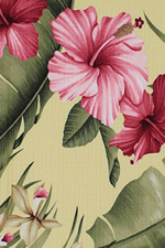 50hamakua Tropical Ginger Orchids,cotton non-upholstery bark cloth.