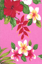 60oloolo Tropical Hawaiian heliconia, hibiscus and plumeria flowers on an apparel.