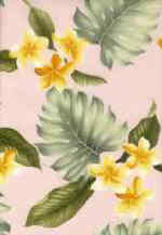 60papa Plumeria flowers on cotton broadcloth apparel fabric. .