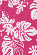 60uhina Tropical Hawaiian pink & white plumeria flowers on a broadcloth apparel.