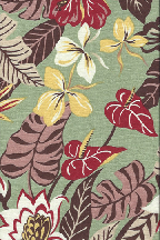 70hui Atomic abstract Print Hawaiian floral fabric -  non-upholstery barkcloth  fabric
