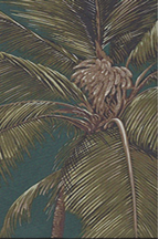 70pama Tropical flowers on cotton poplin apparel fabric. 