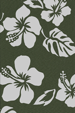70pareau Tropical flowers on cotton poplin apparel fabric. 