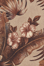 90sepia Leafy botanical non-upholstery barkcloth in a sepia color fabric