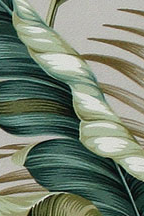 Banana Leaf slate large bananna leaves on a slate Taupe/Natural background