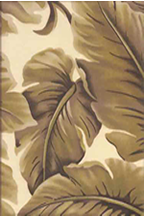 Maluhia Natural Big leafy Hawaiian Tropical Outdoor fabric