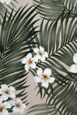 Plumeria Palm Hawaiian vintage style fabric