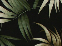 10hewa black & white, leafy, apparel cotton, Hawaiian vintage style fabric