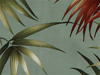 10kanaka Hula, landscape, apparel cotton, Hawaiian vintage style fabric
