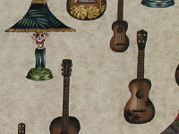 10loa'a hibiscus, plumeria, apparel cotton, Hawaiian vintage style fabric 