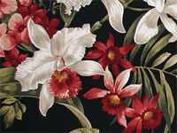 1010ume black, apparel cotton, Hawaiian vintage style fabric