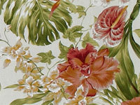 10kanaka Hula, landscape, apparel cotton, Hawaiian vintage style fabric