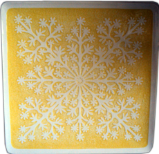 Ceramic Quilt Plate Yellow