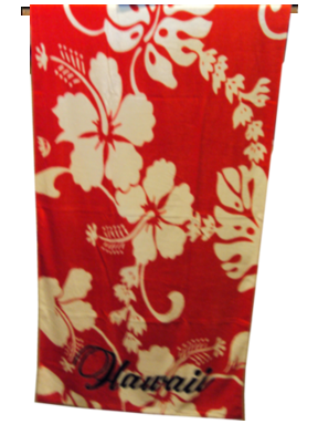 Red Hibiscus Towel
