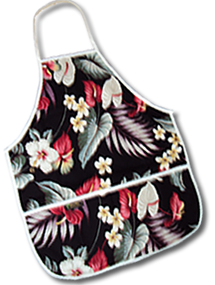 Black Floral Apron