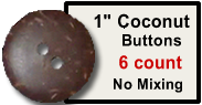 1 inch coconut buttons