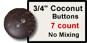 3/4 coconut buttons