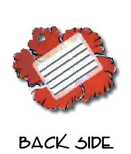 typical backside of a luggage tag.