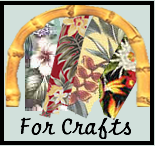 Hawaiian Bamboo Handles, fabric scraps.