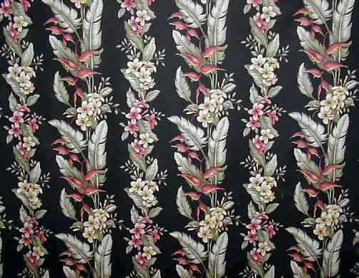 10lei Black, apparel cotton Hawaiian vintage style fabric