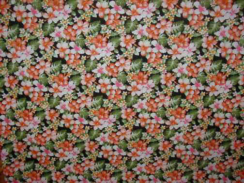 10loa'a hibiscus, plumeria, apparel cotton, Hawaiian vintage style fabric 