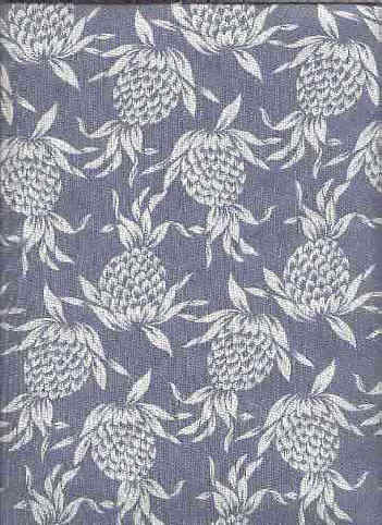 20hala, pineapples, retro fabric, cotton apparel fabric.