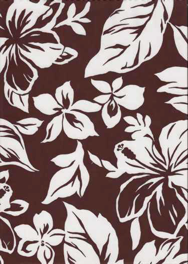 90paka hibiscus, cotton apparel fabric.